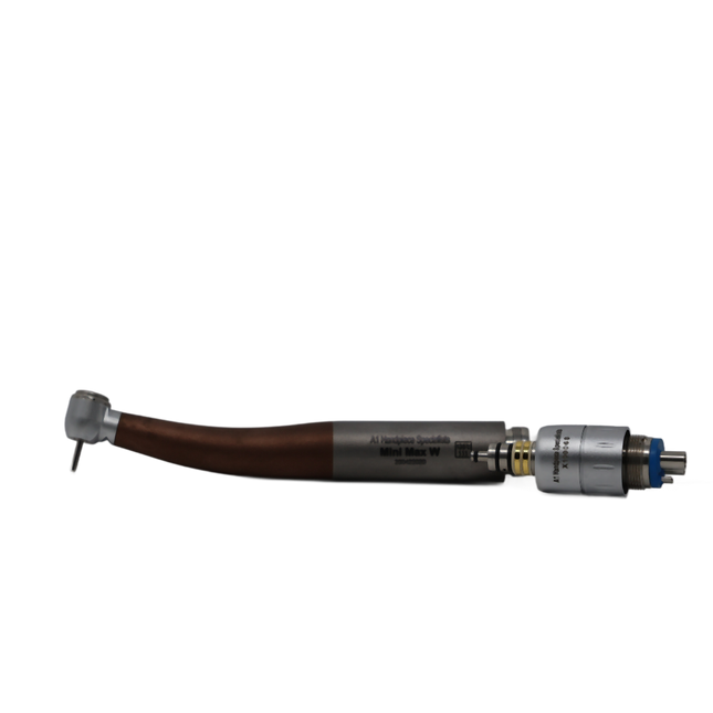 W&H Type Mini Max W Titanium Push Button Handpiece w/ 4 Hole Coupler